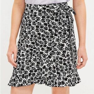 LOFT Daisy Ruffle Wrap Skirt